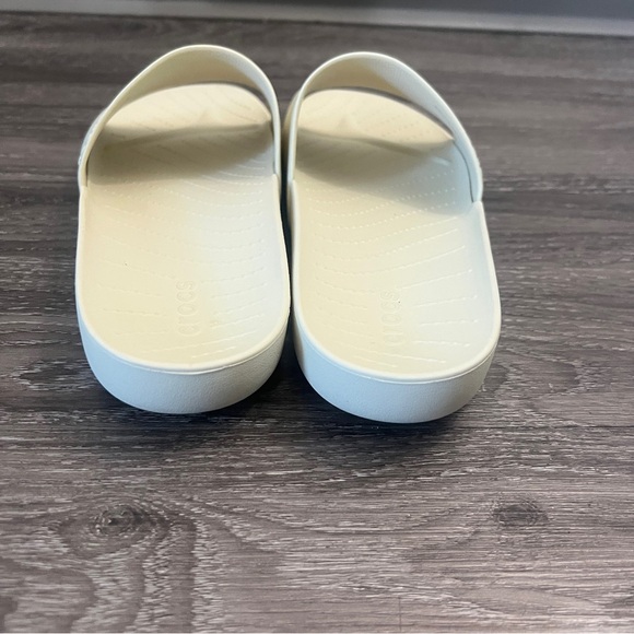 Crocs Women's Cream Slide Sandals - Picture 7 of 8